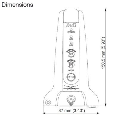 IndiTop Indication Units - dimensions
