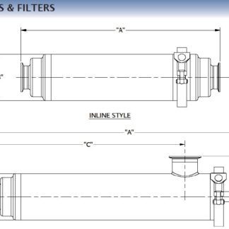 Side Inlet Strainer Example Side-Inlet Strainers & Filters | 3-A | 316 SS | HART Design & Manufacturing