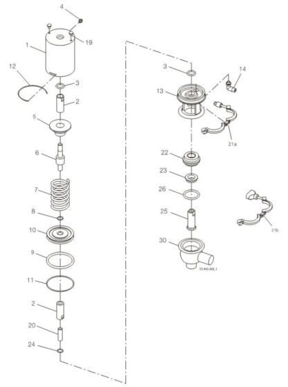 9611926323 Actuator Service Kit NBR Spare Parts for Unique 7000 Vacuum Breaker and SSSV Valves Exploded View Drawing